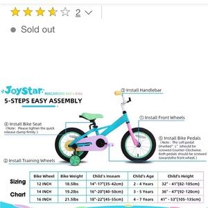 Macarons Kid's Bike - Blue and Pink